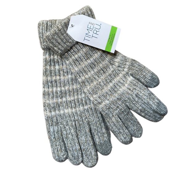 Time And Tru Strip Knit Gloves - Picture 4 of 5